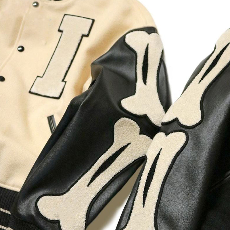 Oem Sportswear Hot Sale Embroidered Chenille Patches Leather Sleeves Letterman Baseball College Varsities Jacket Custom