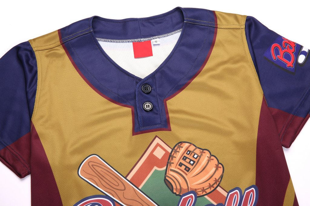 Customize embroidery baseball jersey style shirt wholesale baseball jersey