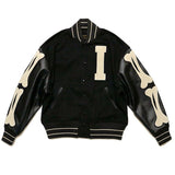 Oem Sportswear Hot Sale Embroidered Chenille Patches Leather Sleeves Letterman Baseball College Varsities Jacket Custom