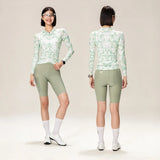 Custom Women's Long Sleeve Floral Cycling Jersey Wholesale