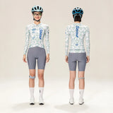 Custom Women's Long Sleeve Floral Cycling Jersey Wholesale