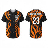 Bold Tiger Stripe Baseball Jersey Bulk Order Service