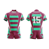 OEM Custom Rugby Uniform Sublimation Design Print Team Men Rugby Jersey Set