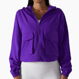 New Style Drawstring Zipper Yoga Jacket Long Sleeve Coat