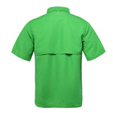 Customize High Quality Outdoor Fast Dry Mesh Fabric Breathable Short Sleeve Fishing Button Down Shirts