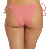 Summer Solid Color Sexy High Waisted String Tie Bikini Bottom