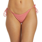 Summer Solid Color Sexy High Waisted String Tie Bikini Bottom