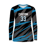 Custom wholesale women logo cheap unified new sublimated team long sleeves kids black design for women volleyball uniform jersey