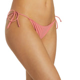 Summer Solid Color Sexy High Waisted String Tie Bikini Bottom